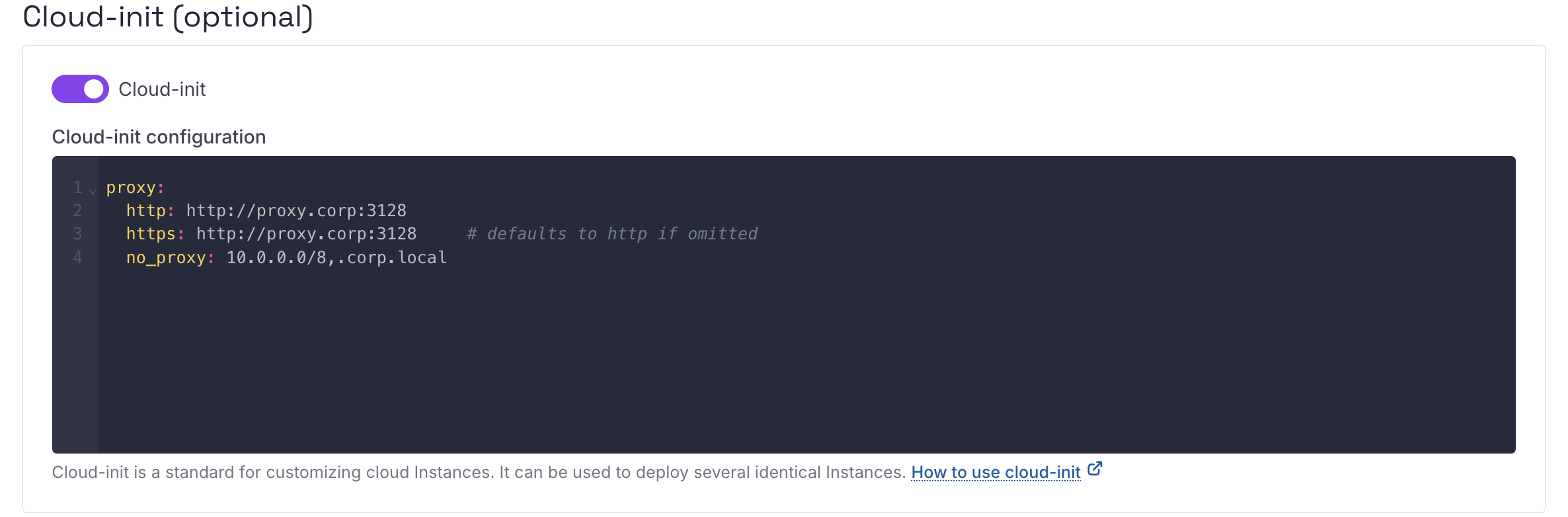 Adding proxy configuration to Scaleway cloud init